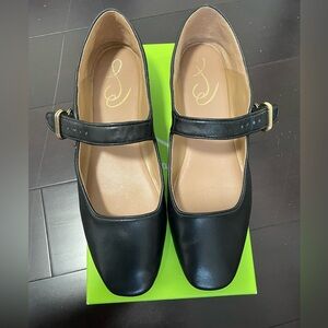 Sam Edelman Black Leather Michaela Mary Jane Flats